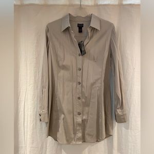 NWT Chicos Gray Blouse, size Large